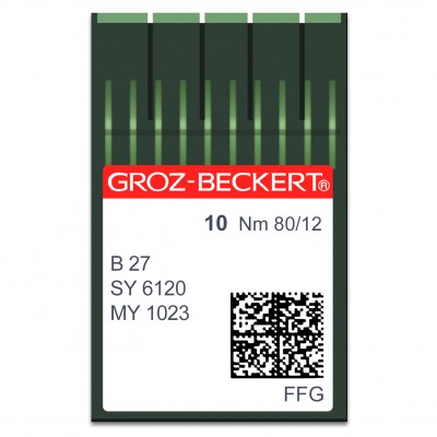 GROZ-BECKERT B 27/SY 6120/MY 1023 FFG N80 Aiguilles machine à coudre 6631