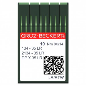 GROZ-BECKERT 134-35 LR /2134-35 LR DP x 35 - N°90 - 10pcs Aiguilles machine à coudre industrielles 134-35 / LR (Cuir triple entraînement)