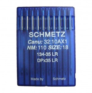 SCHMETZ 134-35LR - N°110 - 10pcs Aiguilles machine à coudre industrielles 134-35 / LR (Cuir triple entraînement)