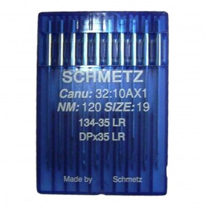 SCHMETZ 134-35LR - N°120 - 10pcs Aiguilles machine à coudre industrielles 134-35 / LR (Cuir triple entraînement)