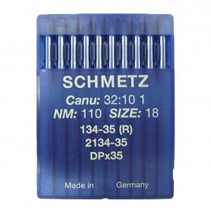 SCHMETZ 134-35R - N°110 - 10pcs Aiguilles machine à coudre industrielles 134-35 / LR (Cuir triple entraînement)