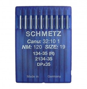 SCHMETZ 134-35R - NM120 - 10pcs Aiguilles machine à coudre industrielles 134-35 / LR (Cuir triple entraînement)