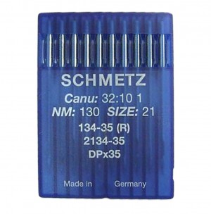 SCHMETZ 134-35R - N°130 - 10pcs Aiguilles machine à coudre industrielles 134-35 / LR (Cuir triple entraînement)