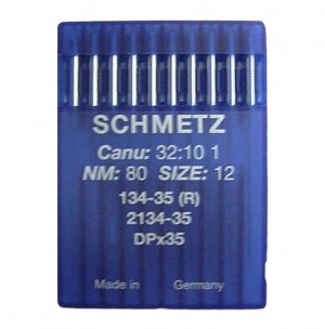 SCHMETZ 134-35R - N°80 - 10pcs Aiguilles machine à coudre industrielles 134-35 / LR (Cuir triple entraînement)