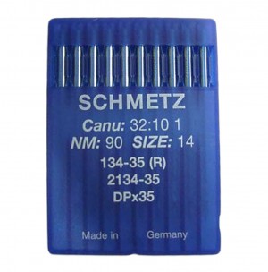 SCHMETZ 134-35R - N°90 - 10pcs Aiguilles machine à coudre industrielles 134-35 / LR (Cuir triple entraînement)
