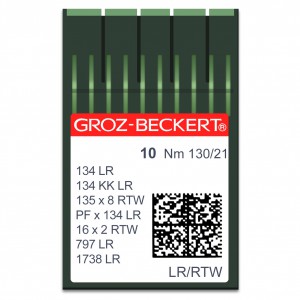 GROZ-BECKERT 134 LR /134 LRS /797 LR - N°130 - 10pcs Aiguilles machine à coudre industrielles 134 LR/K