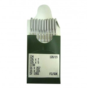 GROZ-BECKERT 134 /135x5 JERSEY  FG SUK - N°120 - 10pcs Aiguilles machine à coudre industrielle 134 R 135x5 DPx5 (grand talon)