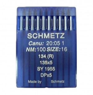 SCHMETZ 134R/ 135x5 / DPx5 - N°100 - 10pcs Aiguilles machine à coudre industrielle 134 R 135x5 DPx5 (grand talon)