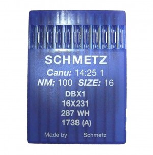 SCHMETZ 1738 / 287WH / 16X231 - NM100 - 10pcs Aiguilles machine à coudre industrielle DBx1 1738 - 16x231 - 16x257 (petit talon)