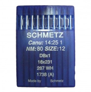 SCHMETZ 1738 / 287WH / 16X231 - NM80 - 10pcs Aiguilles machine à coudre industrielle DBx1 1738 - 16x231 - 16x257 (petit talon)