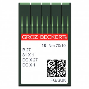 GROZ-BECKERT B 27/SY 6120/MY 1023 FG - N°70 - 10pcs Aiguilles Surjeteuse Industrielle B27