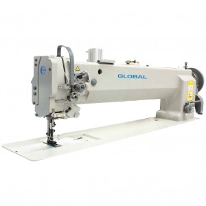 GLOBAL 926-60 Machine à coudre industrielle à triple entrainement grand bras