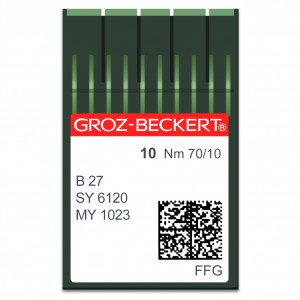 GROZ-BECKERT B 27/SY 6120/MY 1023 FFG - N70 - 10pcs Aiguilles Surjeteuse Industrielle B27