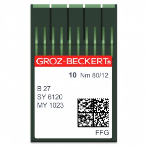 GROZ-BECKERT B 27/SY 6120/MY 1023 FFG - N80 - 10pcs Aiguilles Surjeteuse Industrielle B27