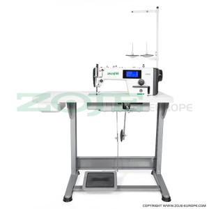 ZOJE ZJ9000E-D4S-TP-02 Machine à coudre industrielle Piqueuse plate avec coupe fils