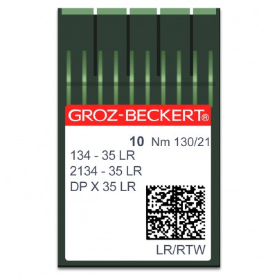 Aiguilles machine à coudre 134-35 LR /2134-34 LR  DP X 35 - N°130 - 10pcs GROZ BECKERT/SCHMETZ