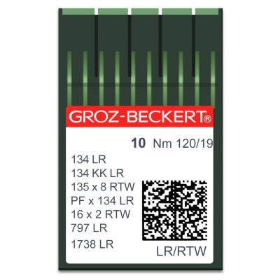 Aiguilles machine à coudre 134 LR /134 LRS /797 LR - N°120 - 10pcs GROZ BECKERT/SCHMETZ