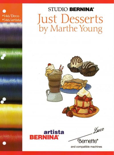 BROTHER JUST DESSERTS BY M. YOUNG 146 Cartes / cd de broderies 2393