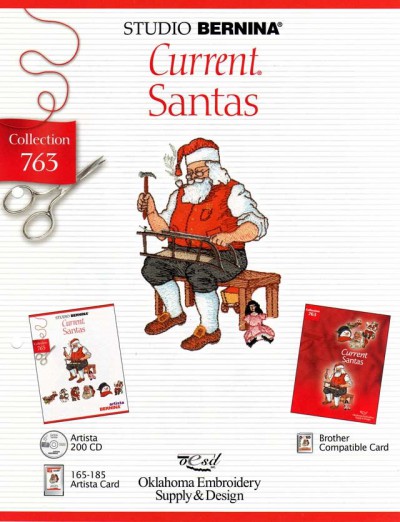 BROTHER CURRENT SANTAS 763 *REEDITION* Cartes / cd de broderies 2405