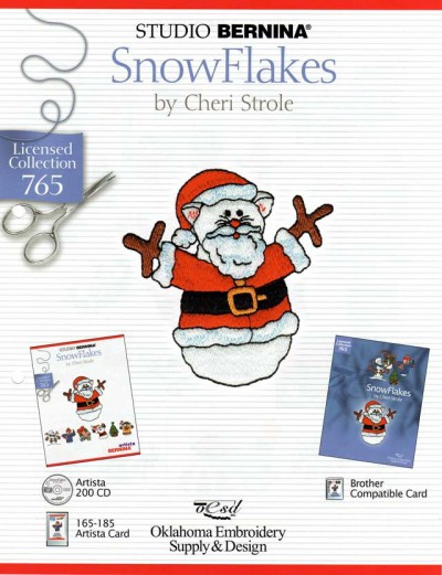 BROTHER SNOWFLAKES BY CHERI STROLE 765 Cartes / cd de broderies 2407