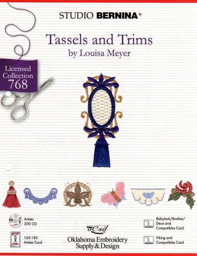 BROTHER TASSELS AND TRIMS 768 Cartes / cd de broderies 2410