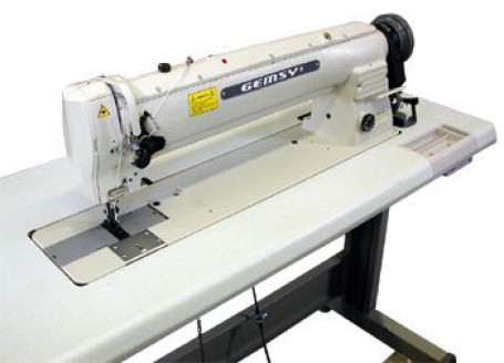 Machine à coudre industrielle triple entraînement 2-aiguilles fixes grand bras GEMSY GEM256RB-L