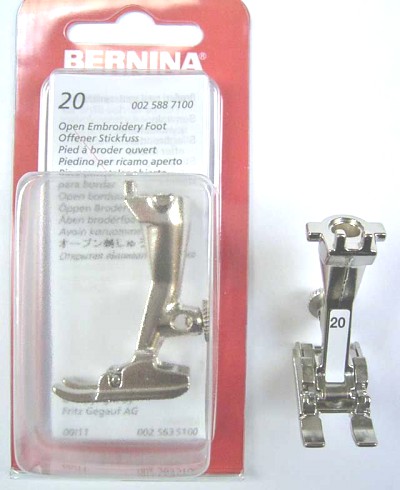 BERNINA PIED BRODER OUVERT N20 (1008) Pied de biche - Pieds presseurs / Semelles 3579