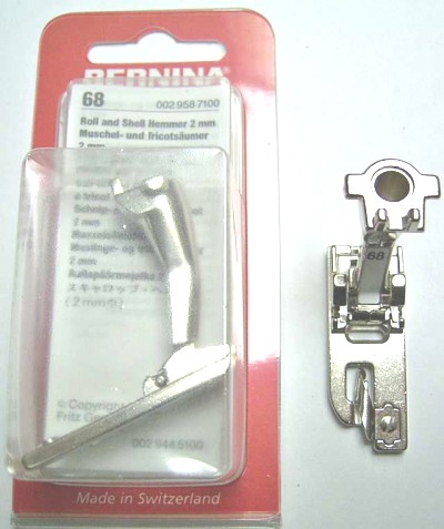 BERNINA PIED OURL.ROULE 2MM N68(1008) Pied de biche - Pieds presseurs / Semelles 3637