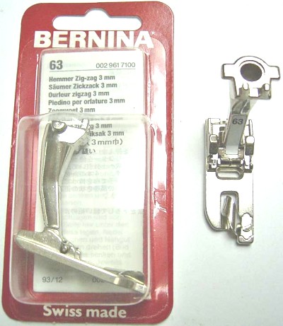 BERNINA PIED OURLEUR ZIG ZAG 3MM N63(1008) Pied de biche - Pieds presseurs / Semelles 3640