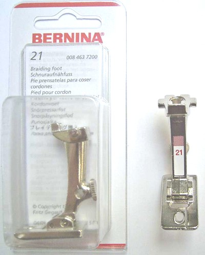 BERNINA PIED POUR CORDON N21 (130) Pied de biche - Pieds presseurs / Semelles 3913