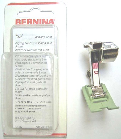 BERNINA PIED ZIG ZAG TEFLON 9MM N52 (EFG) Pied de biche - Pieds presseurs / Semelles 3973