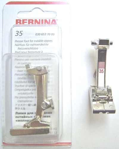 BERNINA PIED FERMET. INVIS. N35 (130) Pied de biche - Pieds presseurs / Semelles 4077