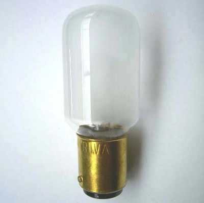 RIVA B15 6V 15W 22X63 Ampoule à baïonnette pour machine à coudre 15mm de diamètre (B15)