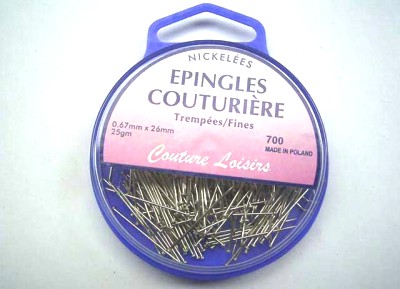 BOITE 25GR EPINGLES NICKELE Accessoires de couture 8964