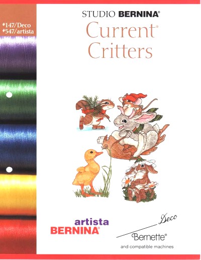 BERNINA CURRENT CRITTERS 547 Cartes / cd de broderies 5385