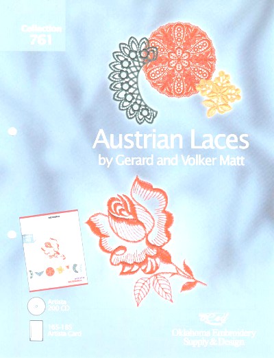 BERNINA AUSTRALIAN LACES N761 Cartes / cd de broderies 5389