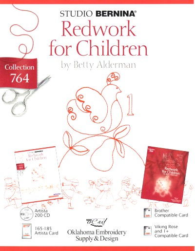 BERNINA REDWORK FOR CHILDREN 764 Cartes / cd de broderies 5392