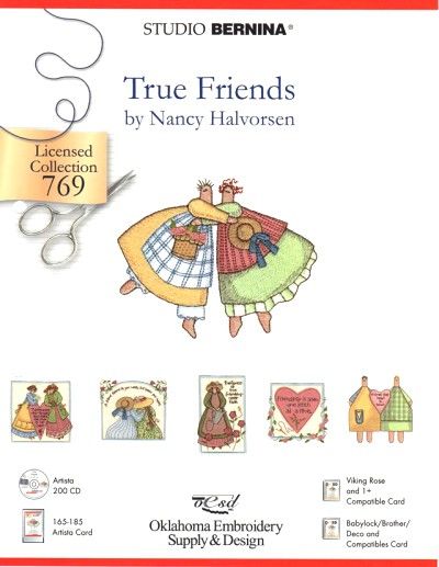 BERNINA TRUE FRIENDS 769 Cartes / cd de broderies 5397