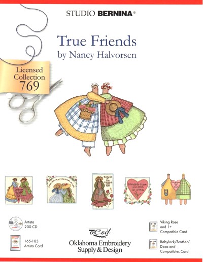 BERNINA TRUE FRIENDS 769 Cartes / cd de broderies 5397