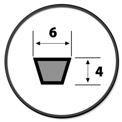 Courroie V TRAPEZOIDALE 6mm x 4mm x 260mm V-BELT KEILRIEMEN V-RIEMEN #839