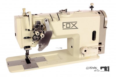 Machine à coudre industrielle 2-aiguille escamotables coupe fils FOX DN 8420 LH AUT