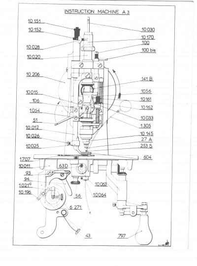 CORNELY A3 Instruction Machine Cornely A3 Pièces détachés Cornely A3 11111