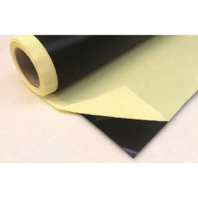 Tissu fibre de verre-ptfe antistatique autocollant noir ép. 0,126mm h=1000mm