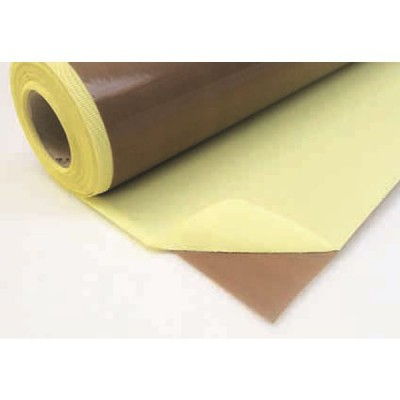 Tissu fibre de verre-ptfe autocollant beige ép. 0,126mm h=1000mm