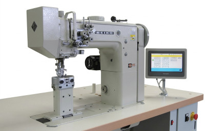 Machine à coudre industrielle à pilier 2-aiguilles